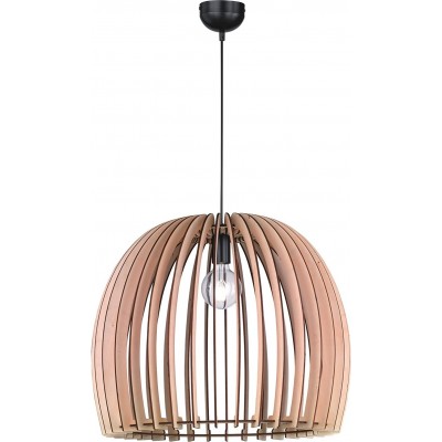 Hanging lamp Reality 60W Spherical Shape 150×60 cm. Living room, bedroom and lobby. Modern Style. Wood. Brown Color