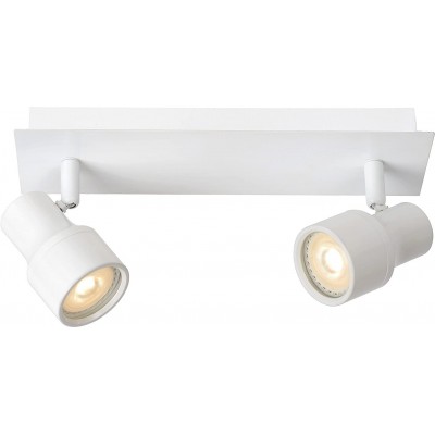 101,95 € Envío gratis | Foco para interior 4W Ø 10 cm. Doble foco LED orientable Metal. Color blanco