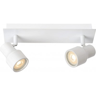 Внутренний точечный светильник 4W Цилиндрический Форма Ø 10 cm. Двойной регулируемый светодиодный прожектор Гостинная, столовая и спальная комната. Современный Стиль. Металл. Белый Цвет