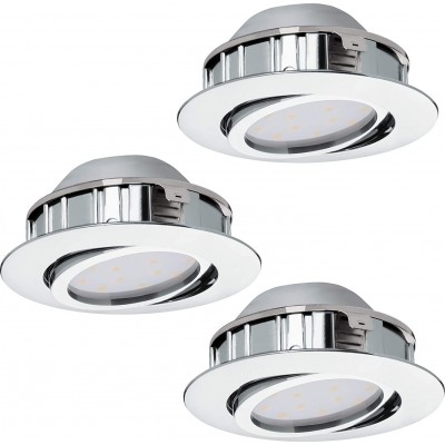 66,95 € Free Shipping | 3 units box Recessed lighting Eglo 6W 8×8 cm. Pmma. White Color