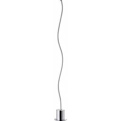 Lampada da pavimento 9W Forma Cilindrica 85×9 cm. Soggiorno, sala da pranzo e camera da letto. Stile moderno. PMMA e Metallo. Colore cromato