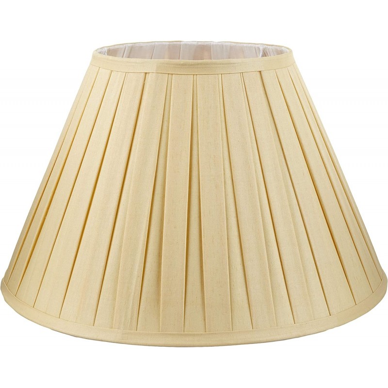 92,95 € Free Shipping | Lamp shade Conical Shape 50×50 cm. Tulip Dining room, bedroom and lobby. Classic Style. Textile. Yellow Color