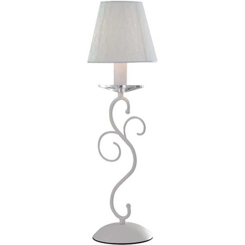 114,95 € Free Shipping | Table lamp 40W Conical Shape 40×15 cm. Living room, bedroom and lobby. Glass. White Color