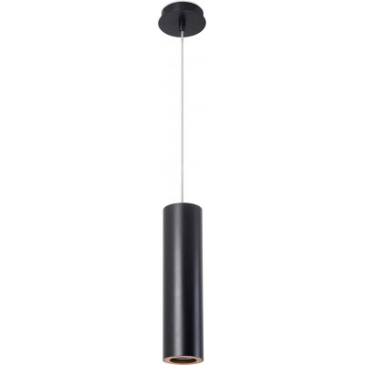 Lampada a sospensione 50W Forma Cilindrica LED Soggiorno, sala da pranzo e camera da letto. Stile moderno. Alluminio. Colore nero