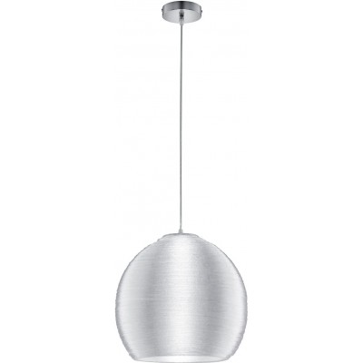 Lámpara colgante Trio 60W Forma Esférica 150×35 cm. Salón. Estilo moderno. Acrílico y Metal. Color cromado