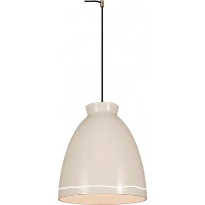 Lámpara colgante 60W Forma Cónica 23×19 cm. Comedor, dormitorio y vestíbulo. Estilo moderno. Metal. Color blanco