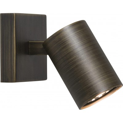 Aplique de pared interior 50W 13×8 cm. Regulable Metal. Color negro