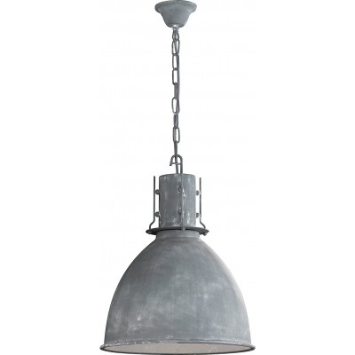 吊灯 1W 锥 形状 42×42 cm. 客厅, 饭厅 和 卧室. 工业的 风格. 金属. 灰色的 颜色