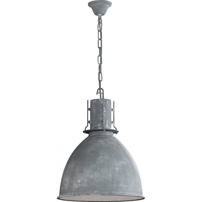 99,95 € Free Shipping | Hanging lamp 1W Conical Shape 42×42 cm. Living room, dining room and bedroom. Industrial Style. Metal casting. Gray Color