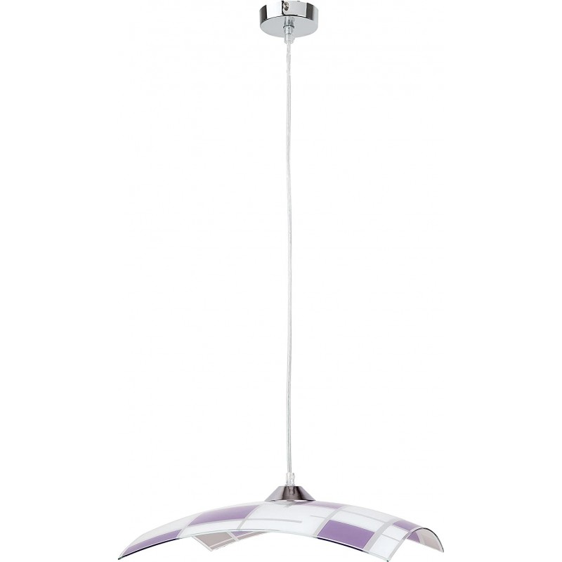 72,95 € Free Shipping | Hanging lamp 60W 90×40 cm. Living room, dining room and bedroom. Modern Style. Glass. Gray Color