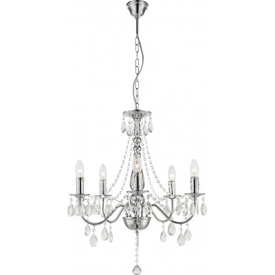 99,95 € Free Shipping | Chandelier 143×51 cm. Acrylic and crystal. Gray Color