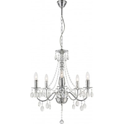 105,95 € Free Shipping | Chandelier 143×51 cm. Dining room. Acrylic and Crystal. Gray Color