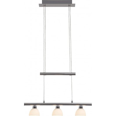 81,95 € Free Shipping | Hanging lamp 5W 3000K Warm light. Extended Shape 175×58 cm. Triple LED spotlight Living room, bedroom and lobby. Modern Style. Crystal and Metal casting. Plated chrome Color