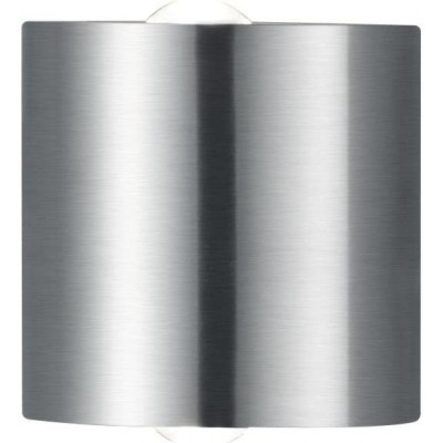 Lampada da parete per interni Trio 3W Forma Cilindrica 9×9 cm. Emissione luminosa bidirezionale Camera da letto. Stile moderno. Metallo. Colore grigio