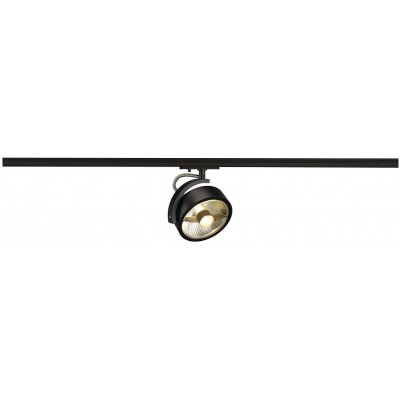 Faretto da interno 75W Forma Rotonda 18×16 cm. LED regolabile. Sistema monofase rotaia-rotaia Soggiorno, sala da pranzo e atrio. Alluminio e PMMA. Colore nero