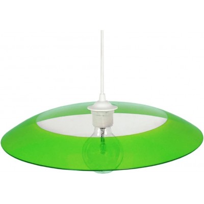 Lampada a sospensione 40W Forma Rotonda 90×40 cm. Soggiorno, sala da pranzo e atrio. Cristallo. Colore verde