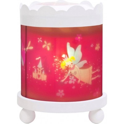 Lampe pour enfants 10W 22×17 cm. Tulipe Pmma. Couleur rouge