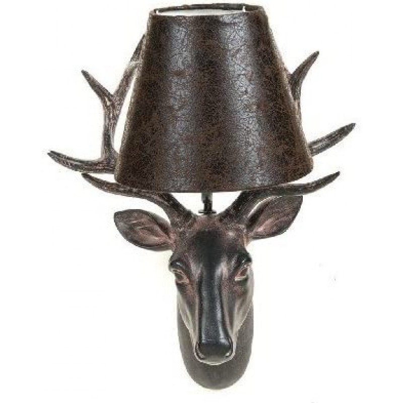 87,95 € Free Shipping | Indoor wall light 45×25 cm. Deer head design Metal casting. Silver Color