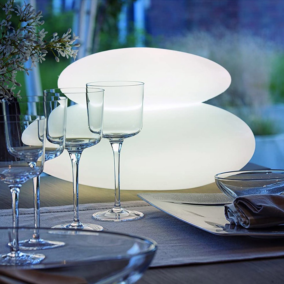 123,95 € Free Shipping | Outdoor lamp 20W 69×40 cm. Stone design Pmma. White Color