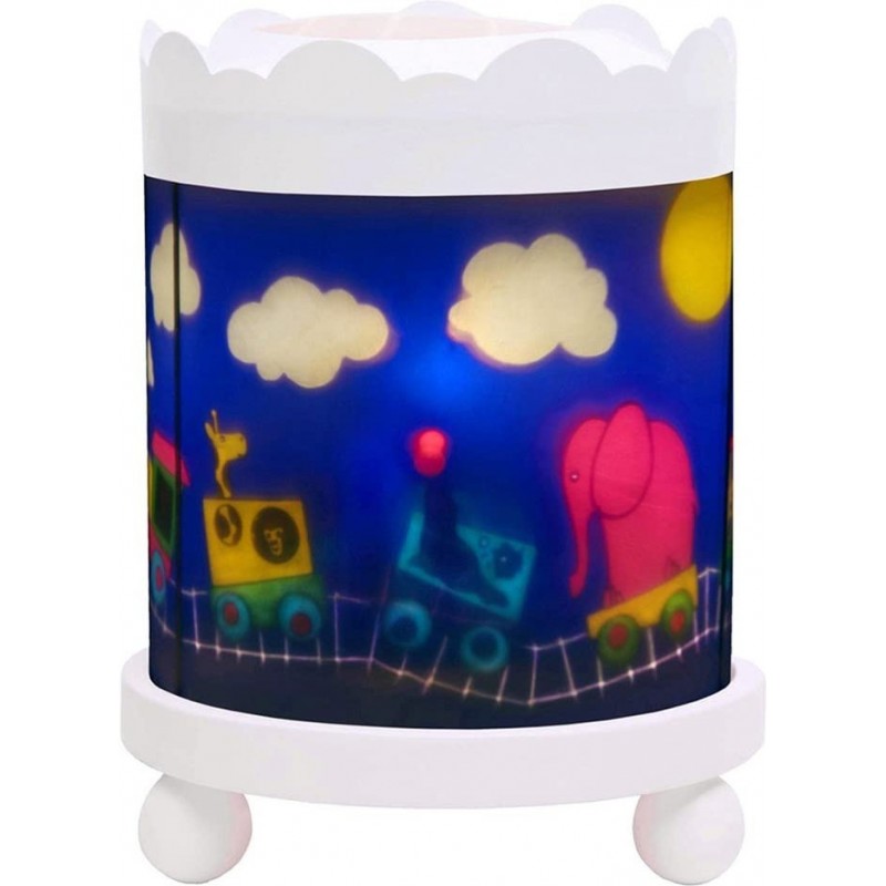 76,95 € Free Shipping | Kids lamp 10W Cylindrical Shape 22×17 cm. Tulip Dining room, bedroom and lobby. PMMA. Blue Color