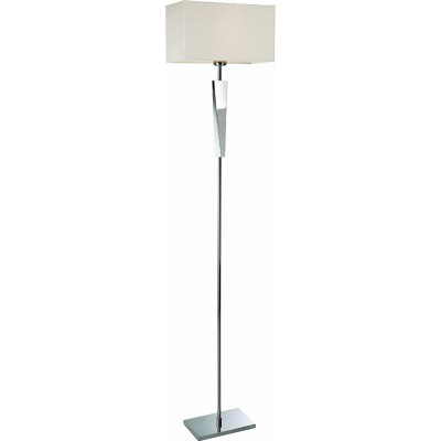 Lámpara de pie 60W Forma Rectangular 104×27 cm. Salón, comedor y dormitorio. Estilo moderno. Metal. Color crema