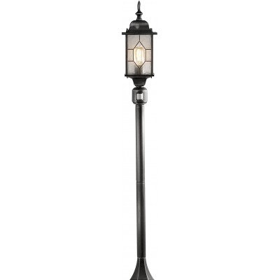Lampione Forma Cilindrica 131×16 cm. Terrazza, giardino e spazio pubblico. Stile classico. Alluminio e Metallo. Colore nero