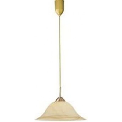 Lampe à suspension 100W Façonner Conique 48×47 cm. Salle, salle à manger et hall. Style classique. Laiton. Couleur laiton