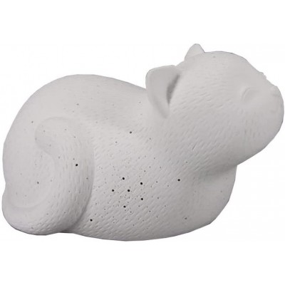 Iluminación decorativa 53×50 cm. Diseño en forma de gato Salón, comedor y vestíbulo. PMMA. Color blanco