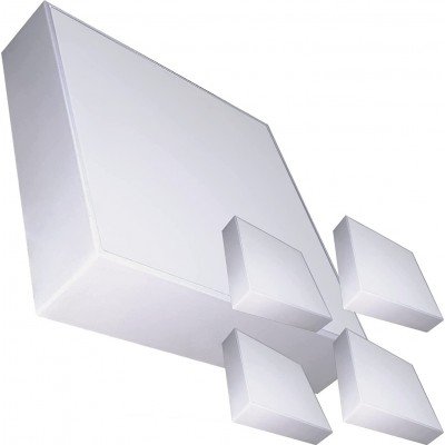 Caja de 5 unidades Plafón de interior 48W 6500K Luz fría. Forma Cuadrada 30×30 cm. LED Comedor, dormitorio y vestíbulo. Color blanco
