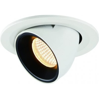Illuminazione da incasso 9W Forma Rotonda 11×11 cm. LED regolabile Soggiorno, sala da pranzo e camera da letto. Alluminio. Colore bianca