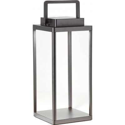 Lampe de table 2W Façonner Rectangulaire 34×15 cm. Salle, salle à manger et chambre. Style moderne. Métal. Couleur noir