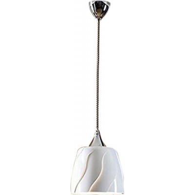 Lampada a sospensione Forma Cilindrica 23×23 cm. Sala da pranzo, camera da letto e atrio. Colore bianca