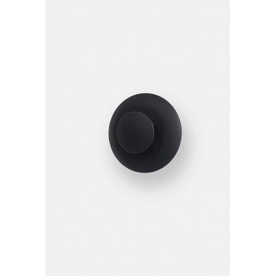 152,95 € Free Shipping | Indoor wall light 6W Round Shape 14×14 cm. Coat rack design Living room, dining room and bedroom. Modern Style. Aluminum. Black Color