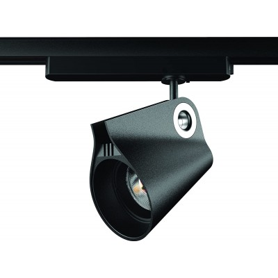 119,95 € Free Shipping | Indoor spotlight 35W 20×13 cm. Adjustable LED. Three-phase rail-rail system Aluminum. Black Color