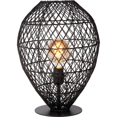 Table lamp 40W Spherical Shape Ø 40 cm. Living room, dining room and lobby. Modern Style. Metal casting and Polycarbonate. Black Color