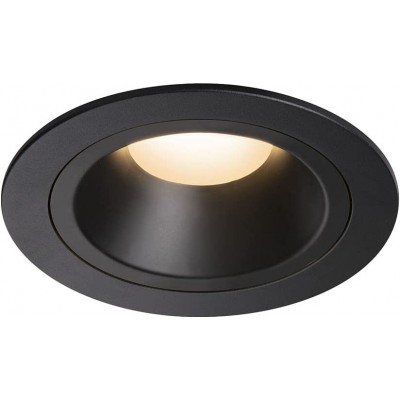 113,95 € Free Shipping | Recessed lighting 18W Round Shape 11×11 cm. Position adjustable LED Living room, dining room and bedroom. Modern Style. Aluminum and Polycarbonate. Black Color