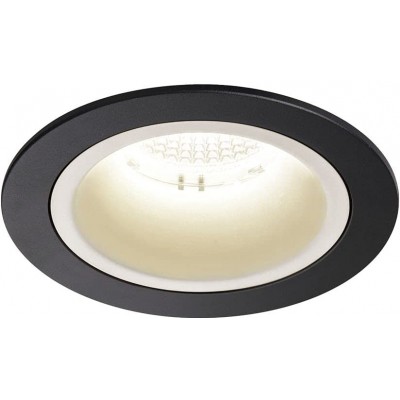Illuminazione da incasso 17W Forma Rotonda 11×11 cm. LED regolabile in posizione Soggiorno, camera da letto e atrio. Stile moderno. Policarbonato. Colore nero