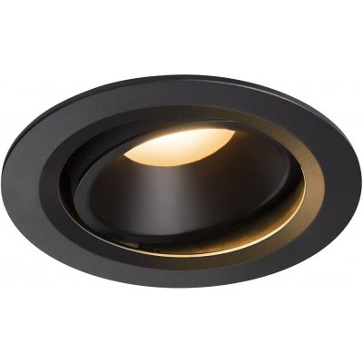186,95 € Free Shipping | Recessed lighting 25W Round Shape 16×16 cm. Position adjustable LED Living room, dining room and lobby. Modern Style. Polycarbonate. Black Color