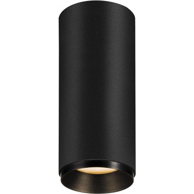 Faretto da interno 10W Forma Cilindrica 16×7 cm. LED regolabile in posizione Soggiorno, sala da pranzo e atrio. Stile moderno. Alluminio e PMMA. Colore nero