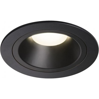 113,95 € Free Shipping | Recessed lighting 17W Round Shape 11×11 cm. Position adjustable LED Living room, bedroom and lobby. Modern Style. Aluminum and Polycarbonate. Black Color
