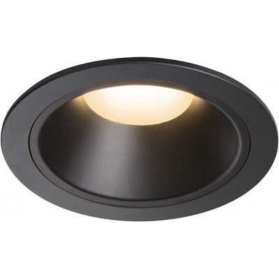 207,95 € Free Shipping | Recessed lighting 37W Round Shape 16×16 cm. Position adjustable LED Dining room, bedroom and lobby. Modern Style. Polycarbonate. Black Color