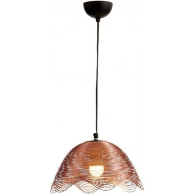 Lámpara colgante Forma Cónica 30×30 cm. Salón, comedor y vestíbulo. Metal. Color cobre