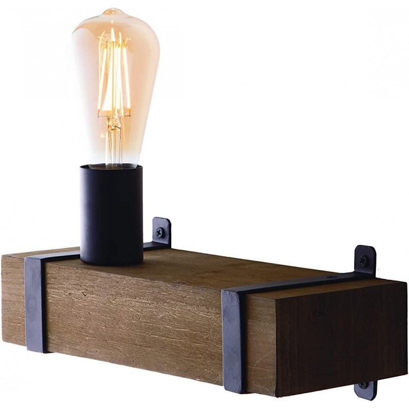 105,95 € Spedizione Gratuita | Lampada da parete per interni 40W Forma Rettangolare 30×13 cm. Soggiorno, sala da pranzo e atrio. Stile rustico, vintage e industriale. Metallo. Colore marrone