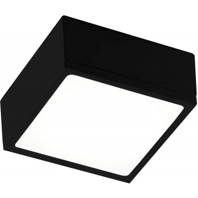 Plafón de interior 16W Forma Cuadrada 11×11 cm. LED Salón, comedor y vestíbulo. Estilo moderno. Aluminio y PMMA. Color negro