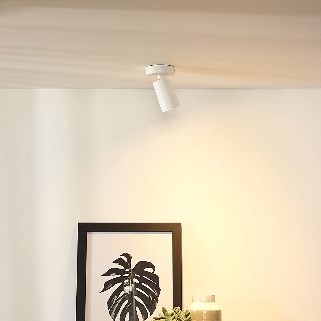 118,95 € Envio grátis | Refletor interno 5W 13×9 cm. Ajustável Alumínio. Cor branco