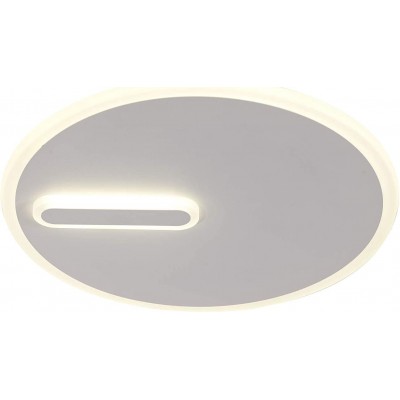 126,95 € Free Shipping | Indoor ceiling light 30W Round Shape Ø 37 cm. Living room, dining room and bedroom. Modern Style. Acrylic and Metal casting. Gray Color