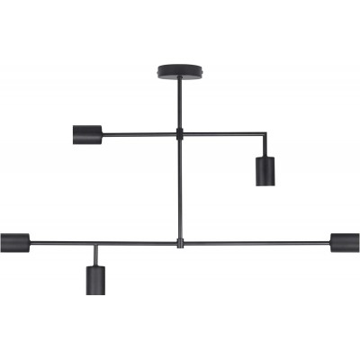 96,95 € Spedizione Gratuita | Lampadario 80×51 cm. 5 faretti Bicchiere. Colore nero