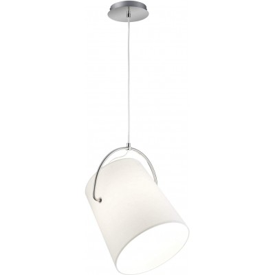 Lámpara colgante Trio 60W Forma Cilíndrica 150×28 cm. Salón, comedor y dormitorio. Estilo moderno. Metal. Color níquel