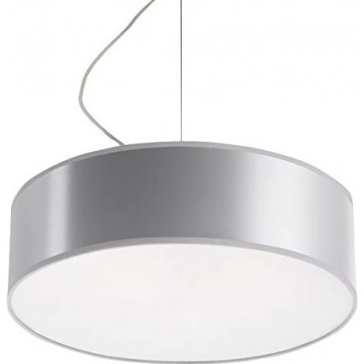 Lampe à suspension 60W Façonner Cylindrique 85×35 cm. LED Salle à manger, chambre et hall. Style moderne. Polycarbonate. Couleur gris