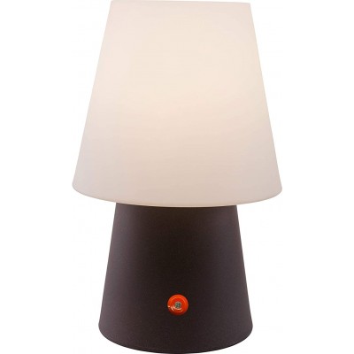 79,95 € Envio grátis | Lâmpada de mesa 1W Forma Cilíndrica 29×18 cm. Sala de estar, sala de jantar e quarto. PMMA. Cor branco